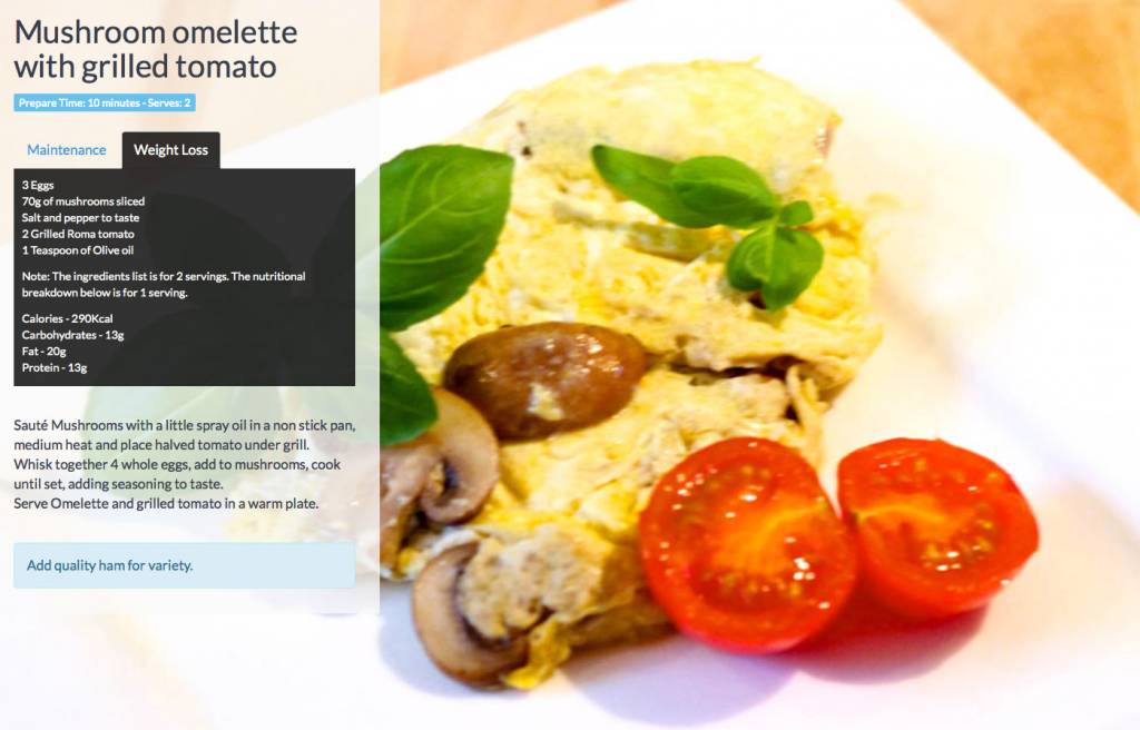 Mushroom-omelette